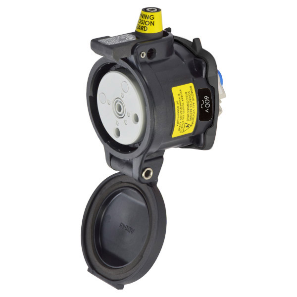 35-34142-HAZ - DS30 RECEPTACLE POLY BLACK SIZE 3 TYPE 4X 2P+G 30A 600 VAC 60 Hz NO AUX